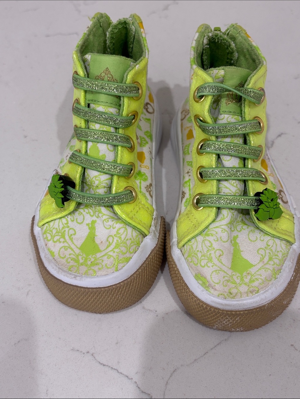Disney Ground Up Princess and the Frog Tiana High-Top Sneakers PreOwned Size 6